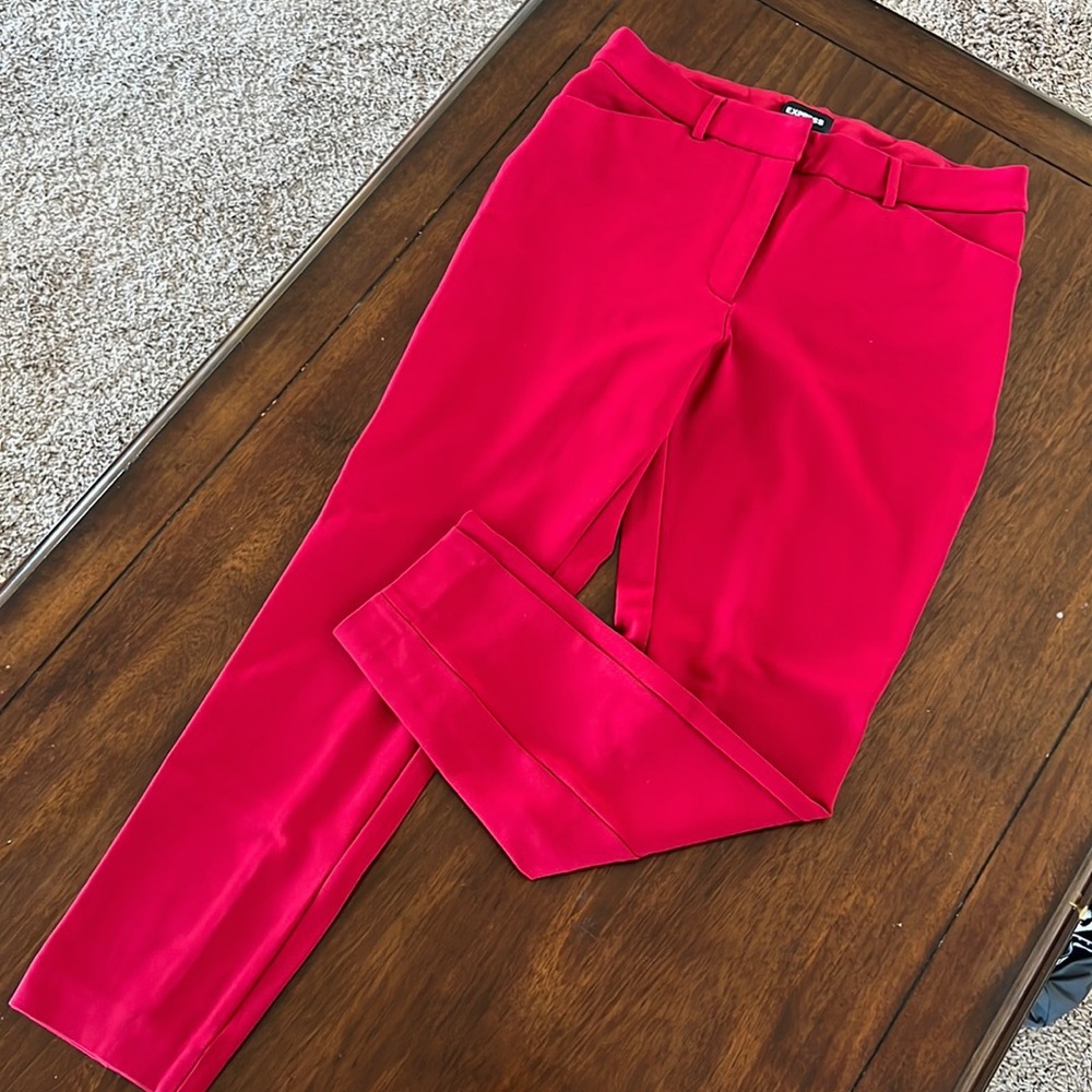 Express skinny high rise pants size 12R color wine